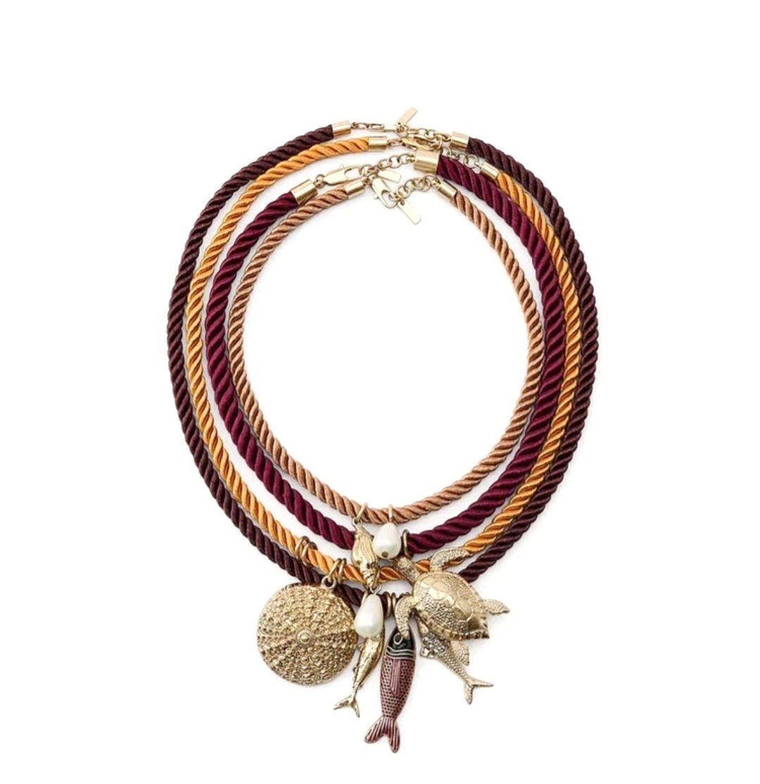 Marka 4'lü Halat Balık Charm Kolye