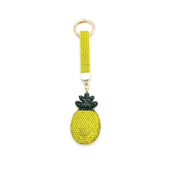 Kristal Taşlı Ananas Çanta Aksesuarı