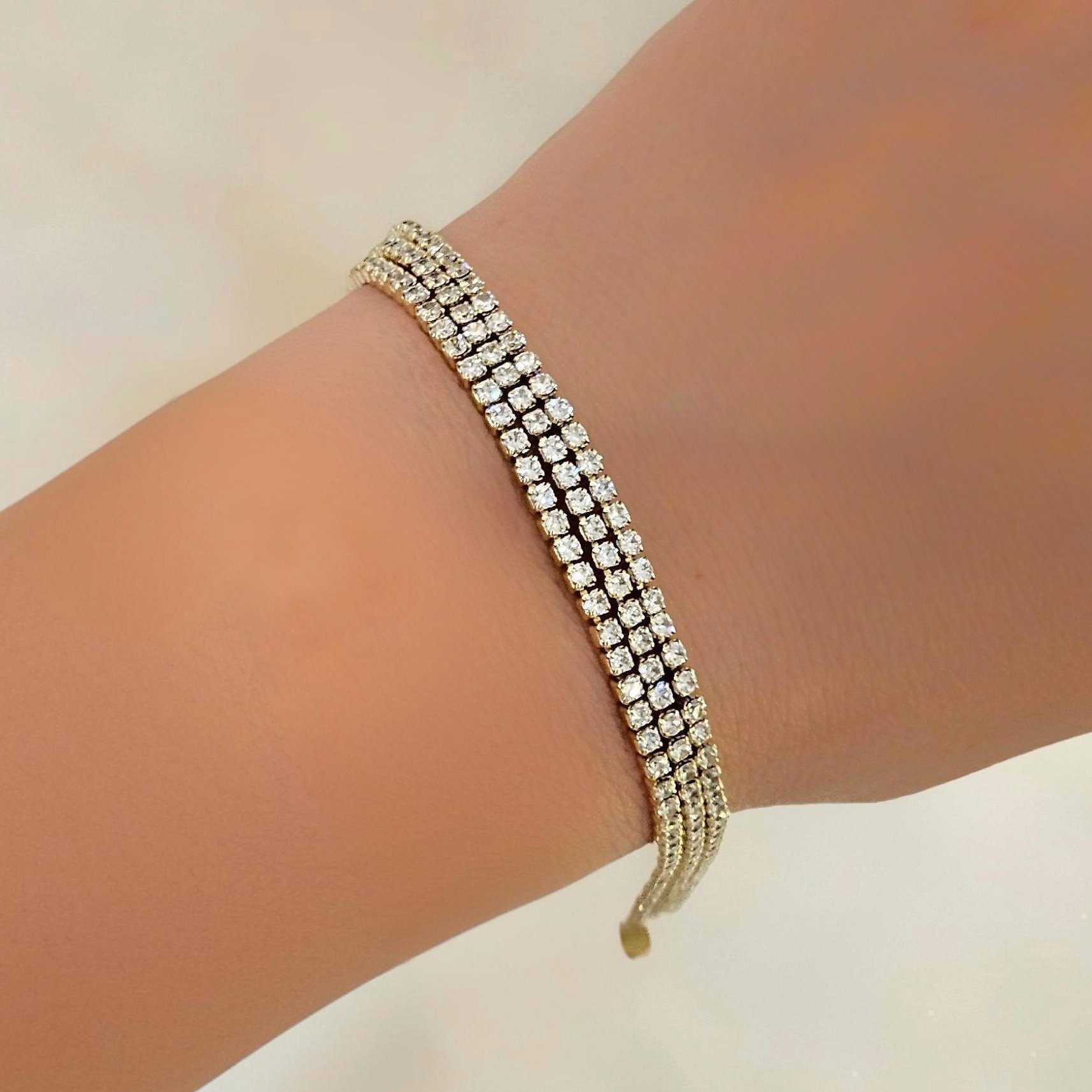 3 Sıra Gold Su Yolu Bileklik