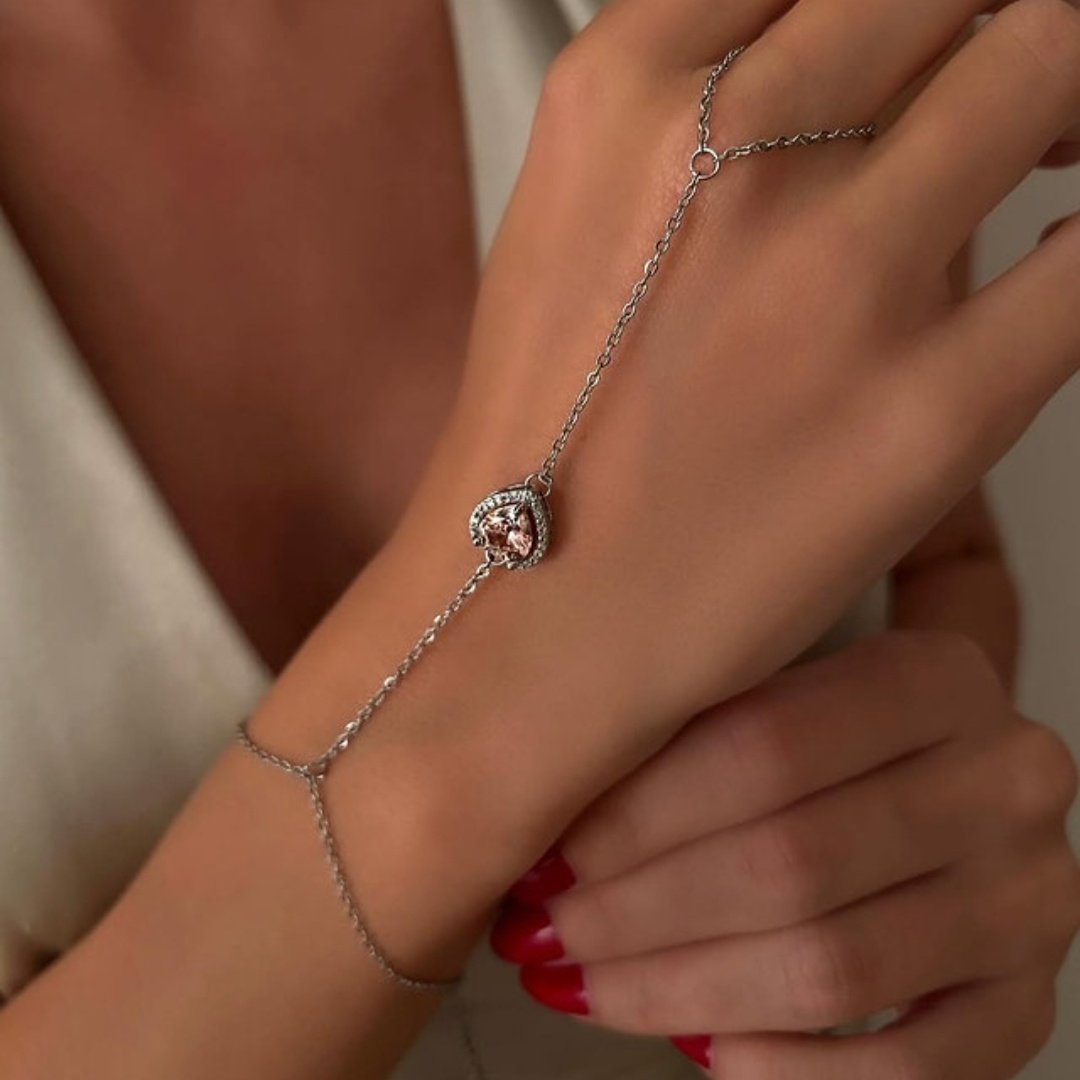 Çelik Pembe Kalpli Silver Marka Şahmeran