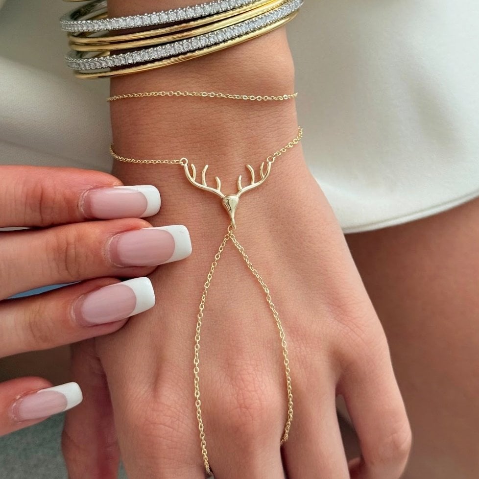 Özel Seri Geyik Figürlü Gold Şahmeran