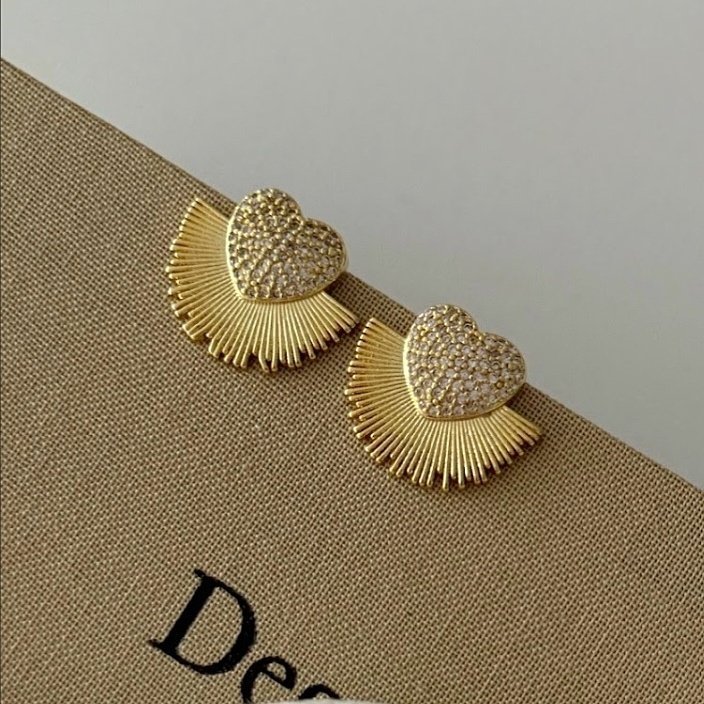 Özel Seri Kalp Yelpaze Küpe