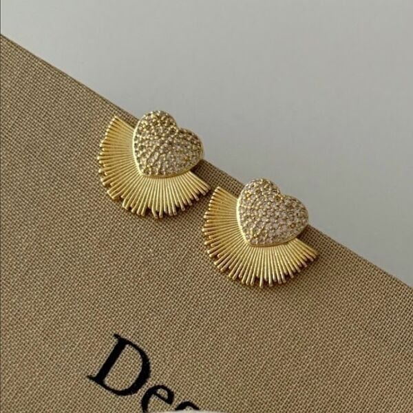 Özel Seri Kalp Yelpaze Küpe