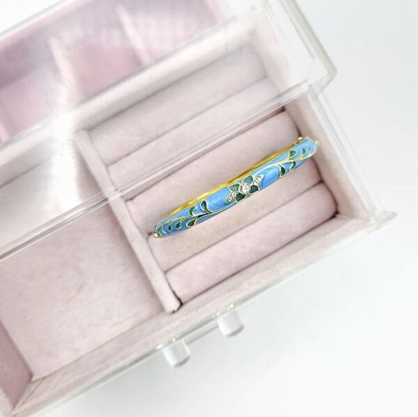 Özel Seri Mavi Mineli Kelepçe Bileklik