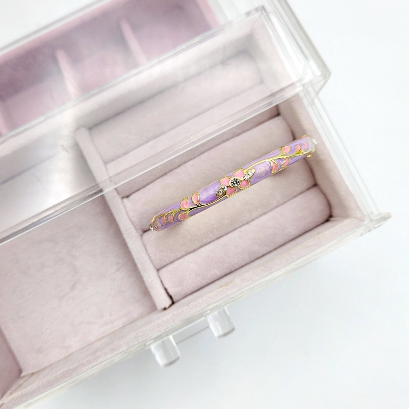 Özel Seri Mor Mineli Kelepçe Bileklik