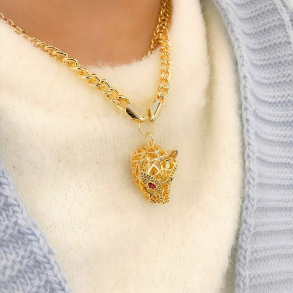 Kaplan Gold Tasarım Kolye