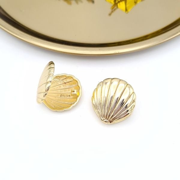 Çift Yönlü İstiridye Gold Küpe
