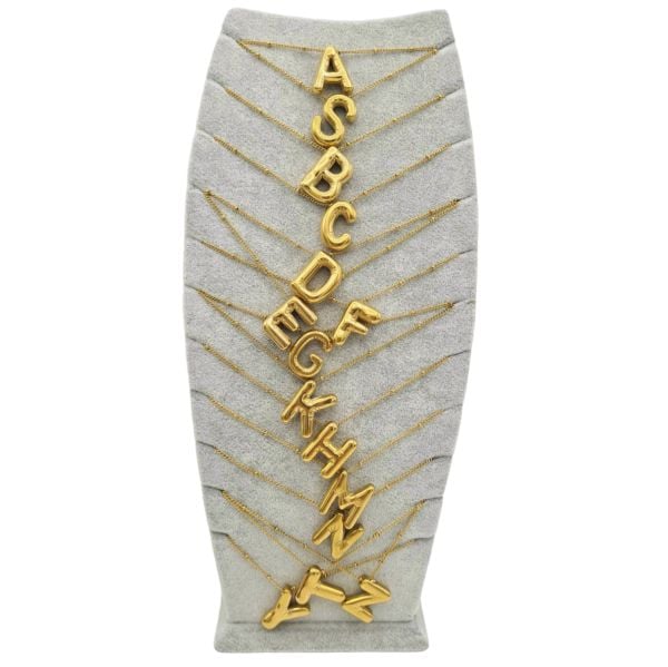 Çelik Bombeli Harf Kolye