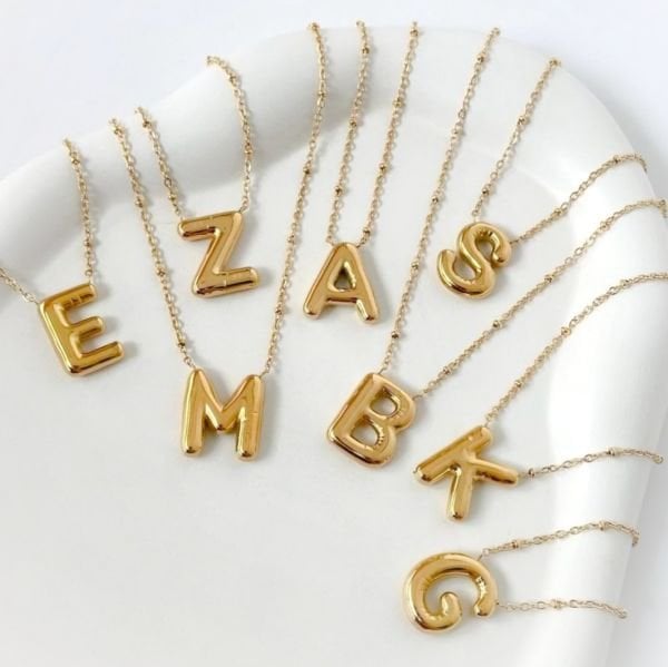 Çelik Bombeli Harf Kolye