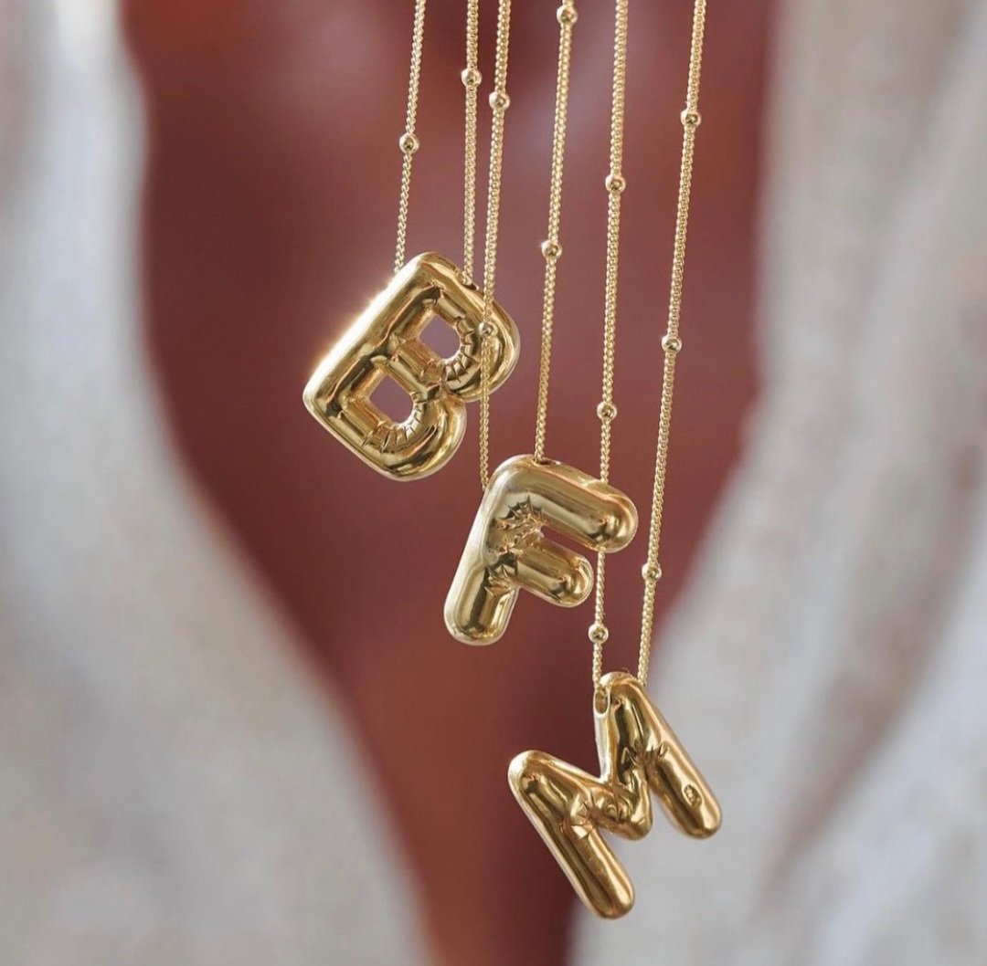 Çelik Bombeli Harf Kolye