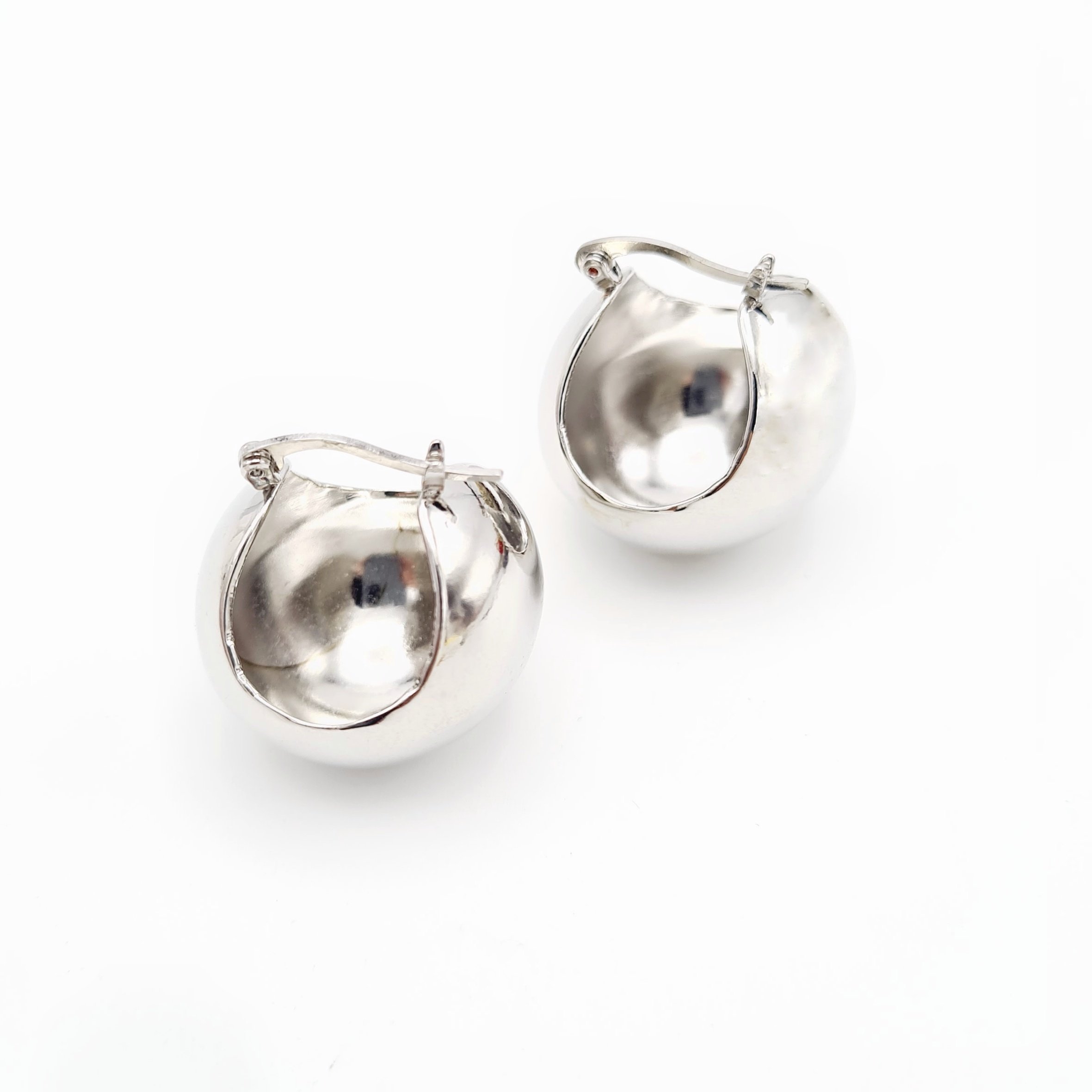 İçi Boş Top Silver Küpe