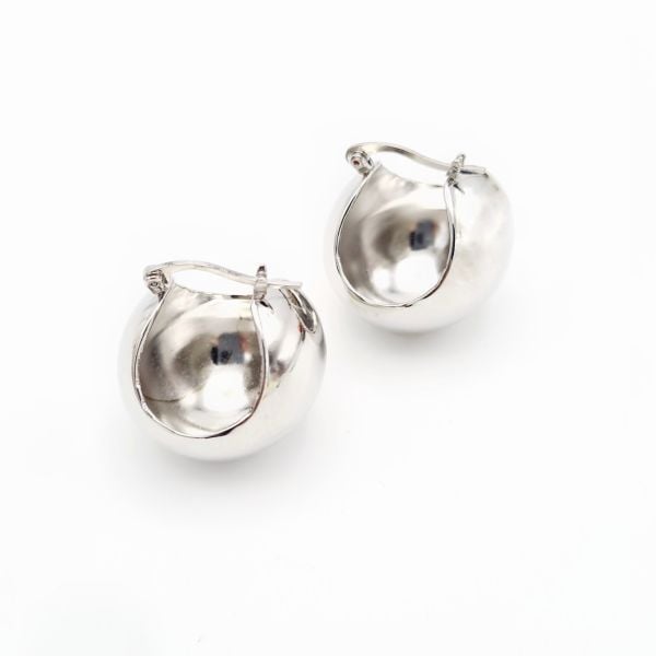 İçi Boş Top Silver Küpe