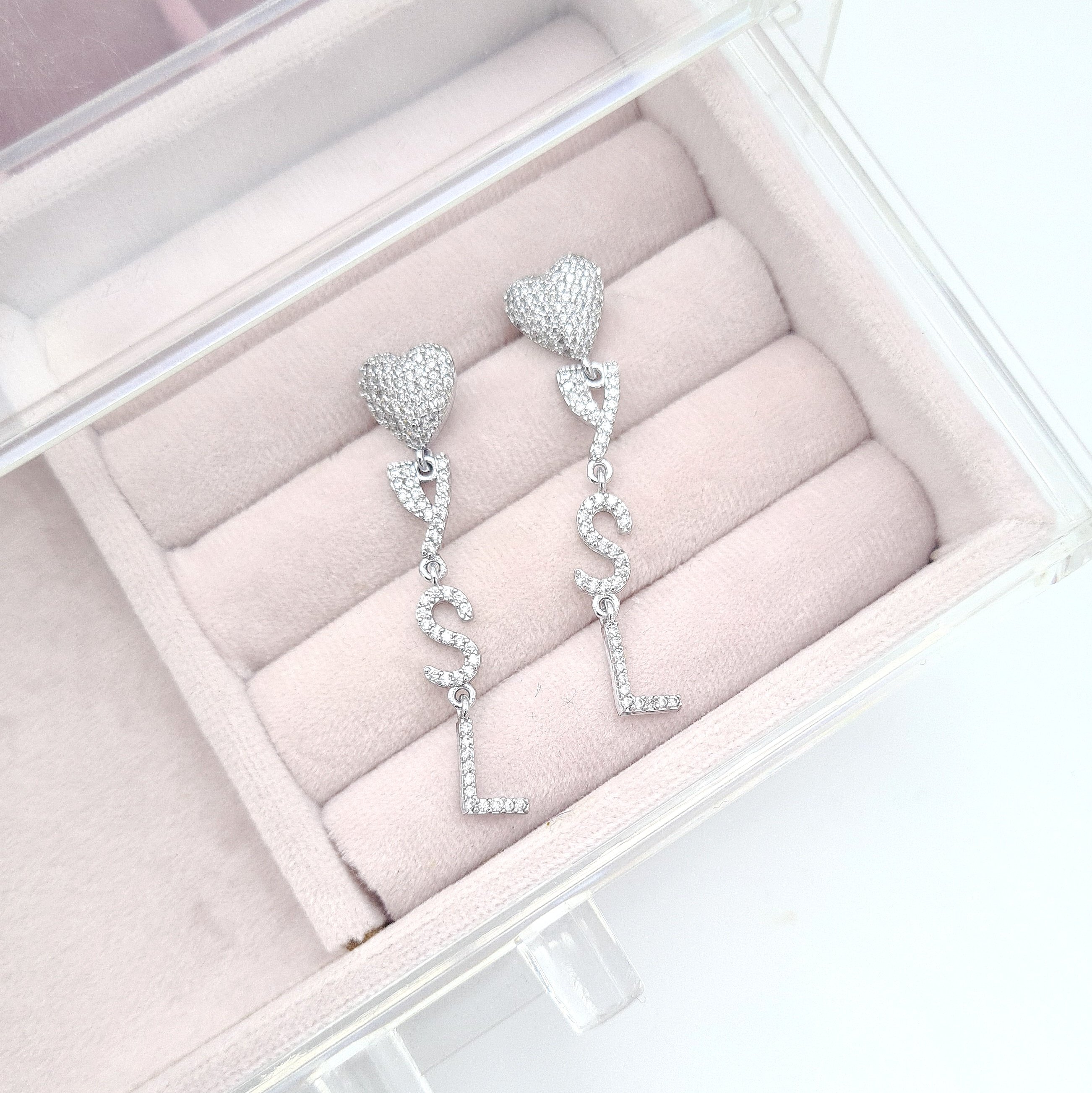 Kalp Ysl Silver Küpe