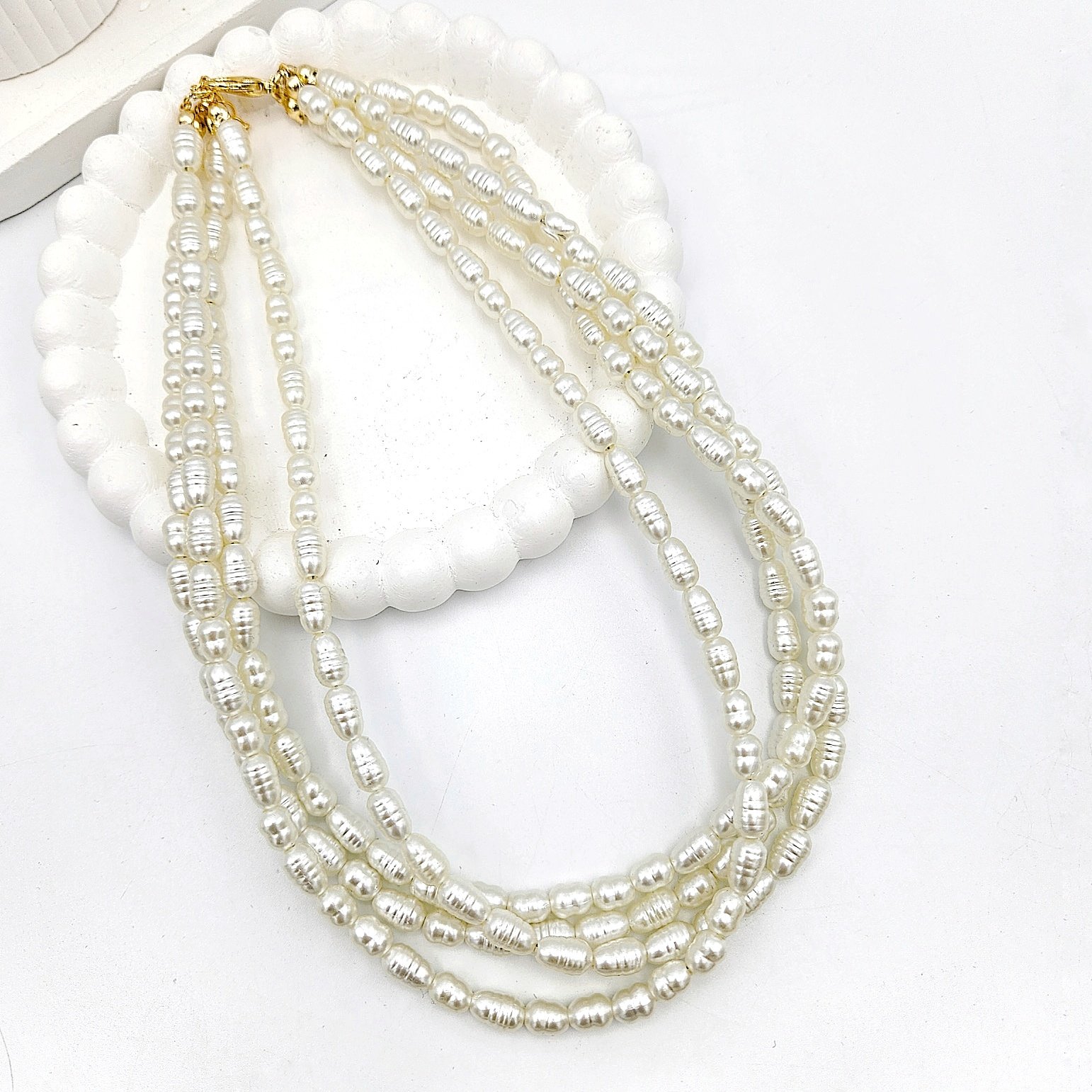 Barok İncili 4 Sıra Kolye