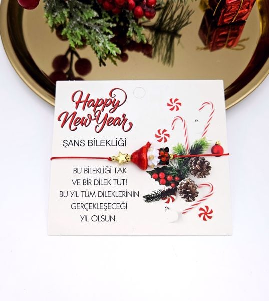 Murano Yeni Yıl Şans Bilekliği Noel Baba
