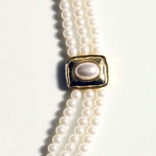 Marka Model 3 Sıra İnci Choker Kolye